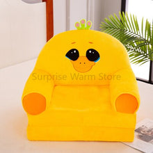 Load image into Gallery viewer, Only Cover NO Filling Cartoon Crown Seat Puff Skin Cover for Toddler Children Sofa Folding Baby Kids Best Gifts