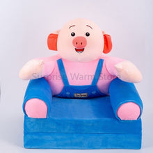 Load image into Gallery viewer, Only Cover NO Filling Cartoon Crown Seat Puff Skin Cover for Toddler Children Sofa Folding Baby Kids Best Gifts