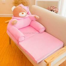 Load image into Gallery viewer, Only Cover NO Filling Cartoon Crown Seat Puff Skin Cover for Toddler Children Sofa Folding Baby Kids Best Gifts