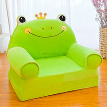 Load image into Gallery viewer, Only Cover NO Filling Cartoon Crown Seat  Puff Skin Cover for  Toddler Children Sofa Folding Baby Kids Best Gifts

